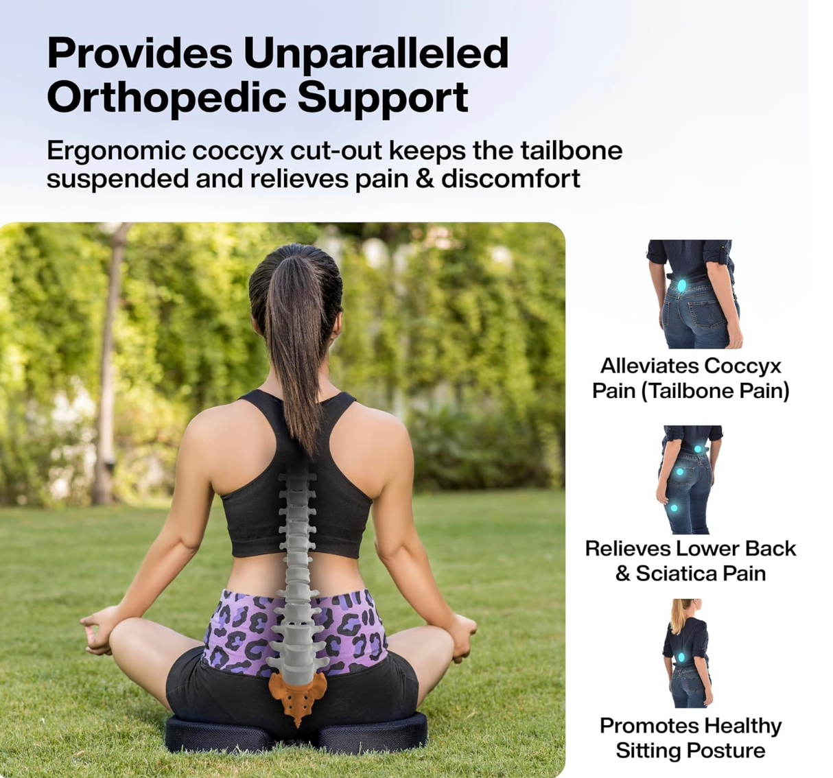 "Sit in Comfort – Tailbone Support Cushion That Changes the Way You Work & Drive"